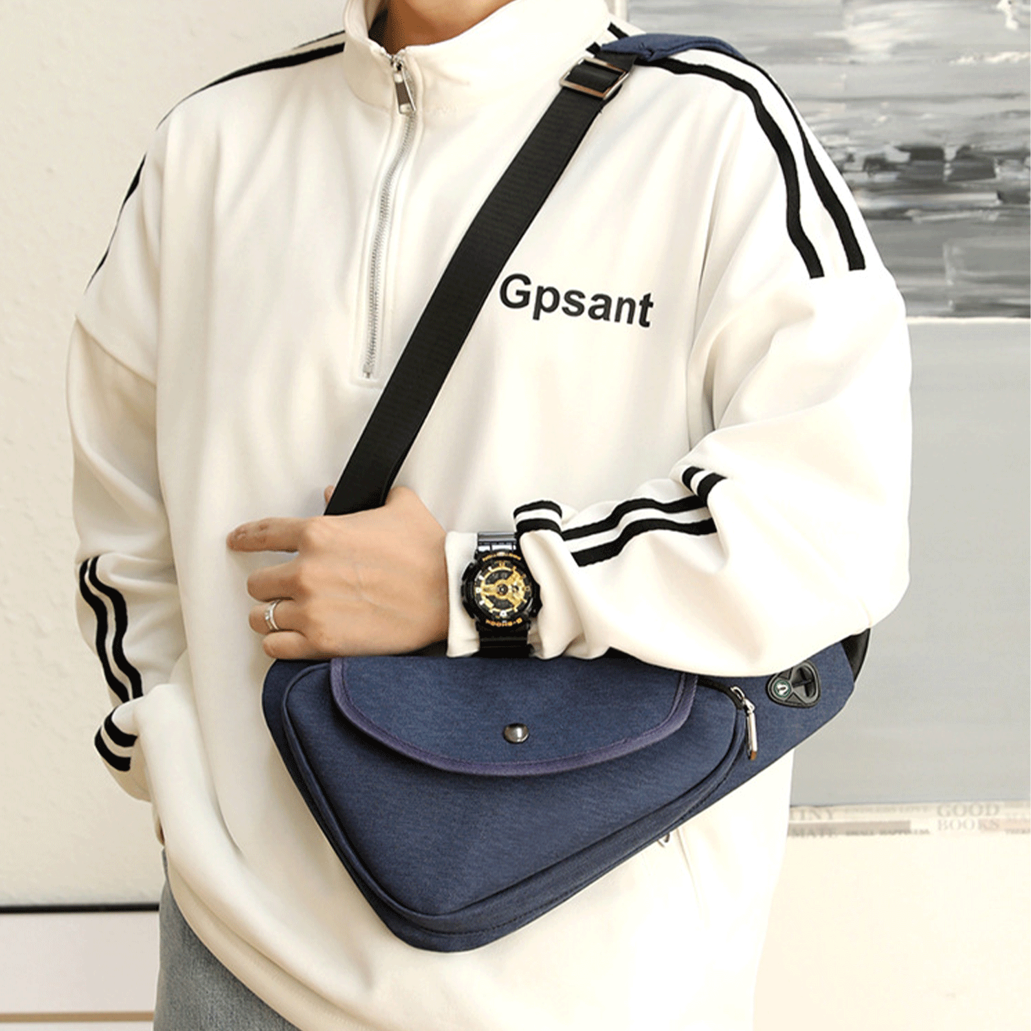 Oxford Cloth Fashion Banana Chest Crossbody Sling Bag 18